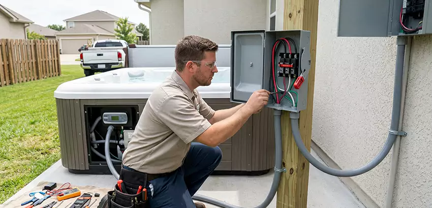 Outdoor Hot Tub Electrical Installation in Columbus